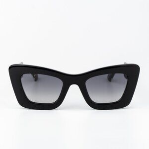 Gucci Women Sunglasses Black Crystal Grey Gradient Butterfly GG1552S 001 NEW